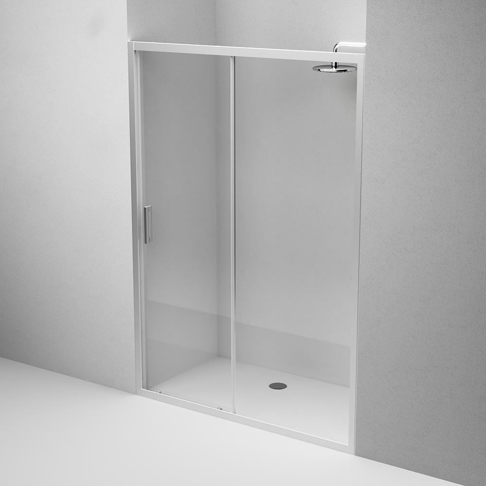 W90G-140-1-195MT Solo Дверь душевая 140х195 стекло прозрачное профиль матовый хром AM.PM Gem - Вид №3