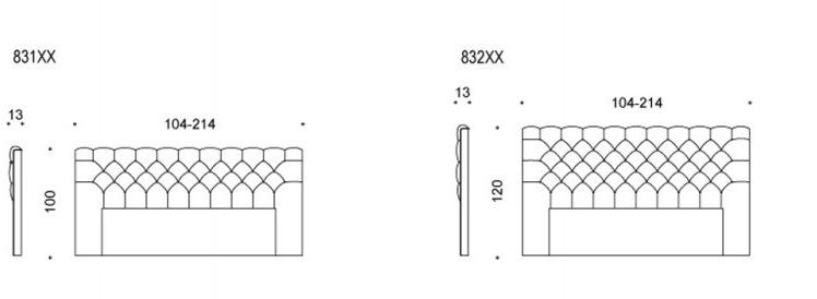 Wittmann Тафтинговое изголовье из ткани sun-id-1452340 - Вид №1