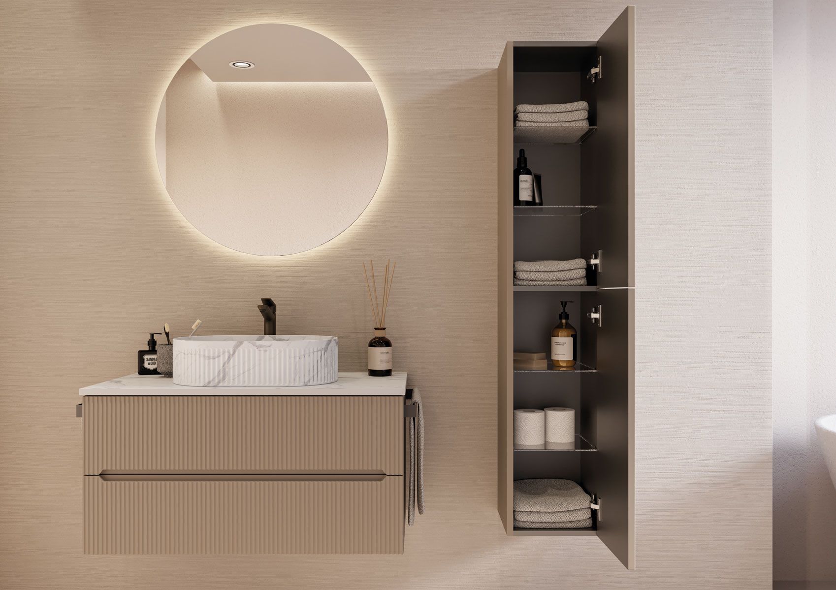 Деревянный подвесной туалетный столик с зеркалом LEGNOBAGNO Verso ARCH-00034506 - Вид №2