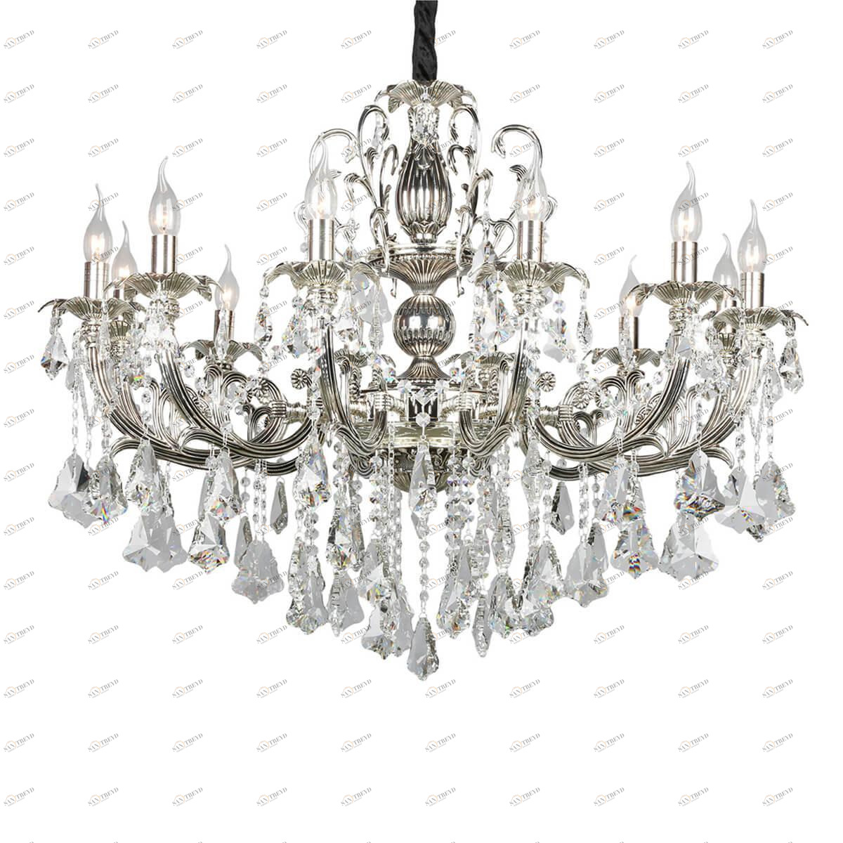 Подвесная люстра Omnilux OML-77713-12 OMNILUX ДИЗАЙНЕРСКИЕ 186219 Серебро 