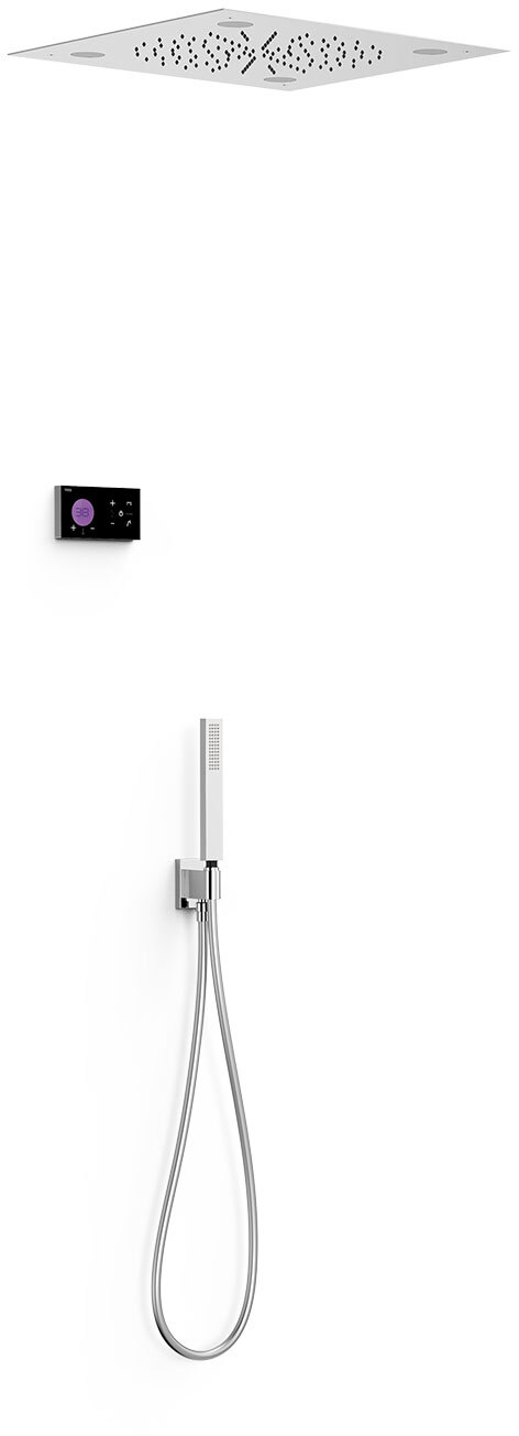 SHOWER TECHNOLOGY Kit de grifo termostático electrónico empotrado de 2 vías Shower Technology Blue Edition con Cromoterapia para-09288562 TRES