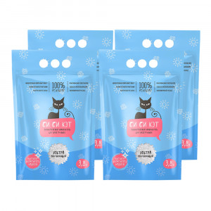 ПР0050428*4 Наполнитель для кошачьего туалета силикагелевый 3,8л (упаковка - 4 шт) СиСиКэт