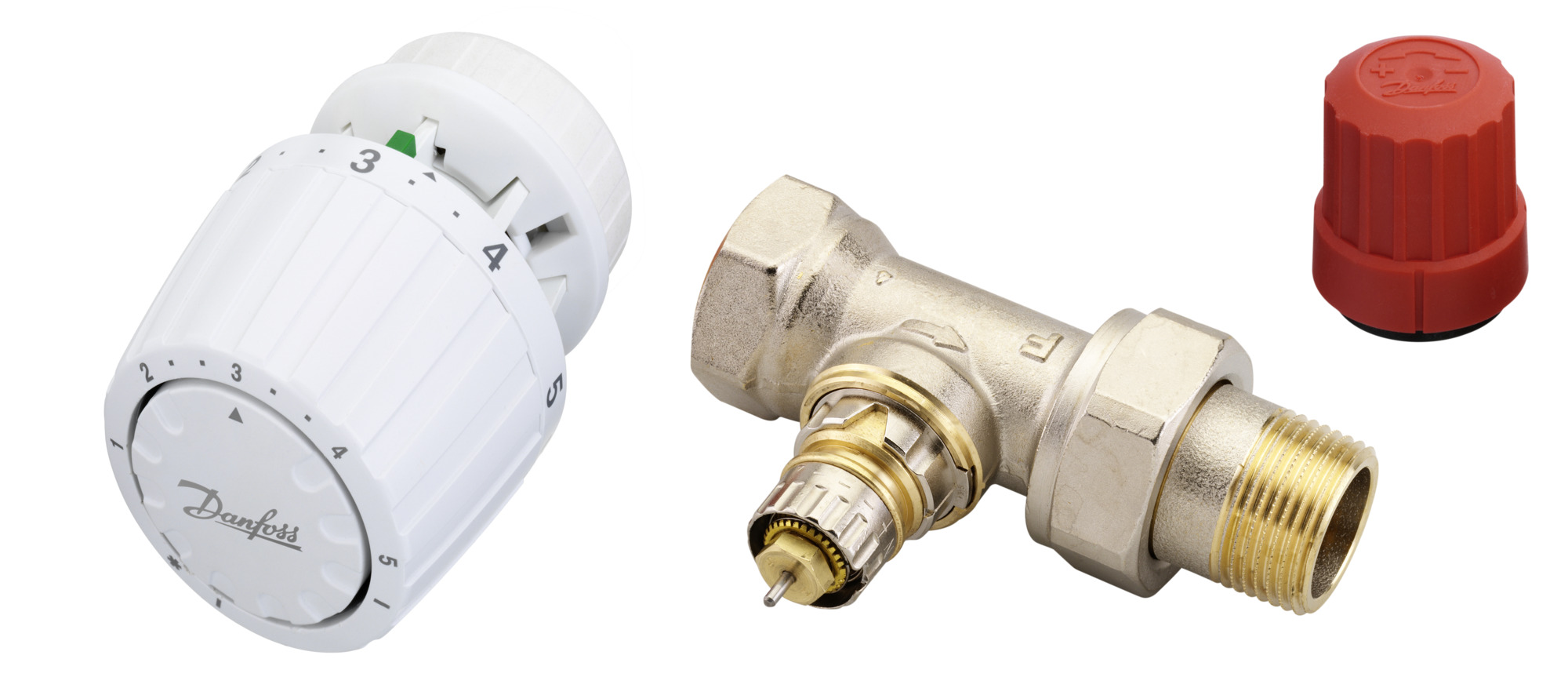 Danfoss Комплект RTR-N/RTR 7090 для двухтрубной системы отопления RTR-N UK 15 и RTR7090 комплект 013G2160  - Вид №3