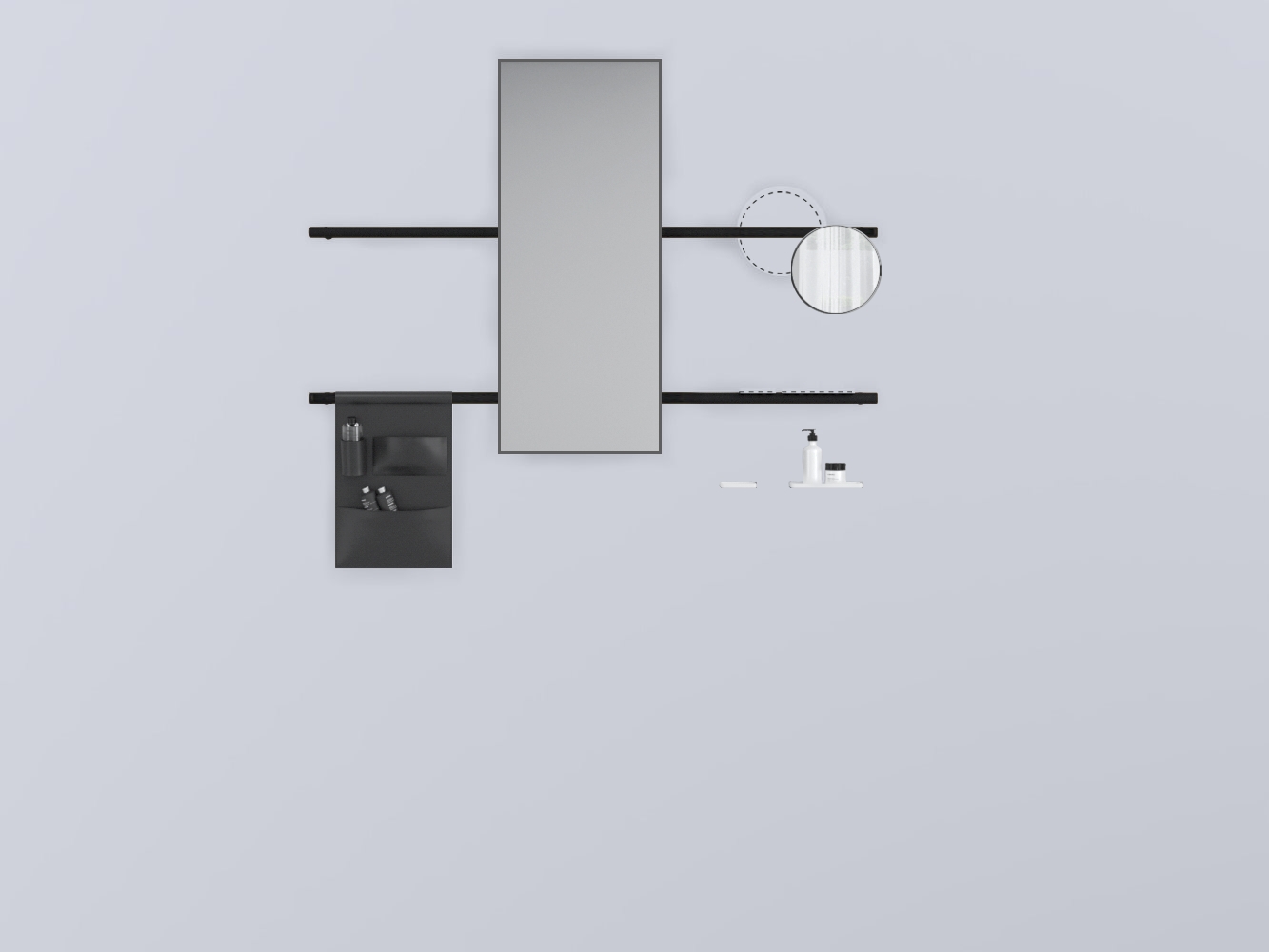SWSTR-NM+SWSPR-CM+SWSPI-NM+SWM10-BI+SWM20-BI+SWSCR-NE прямоугольный стали cielo Siwa Ceramica Cielo