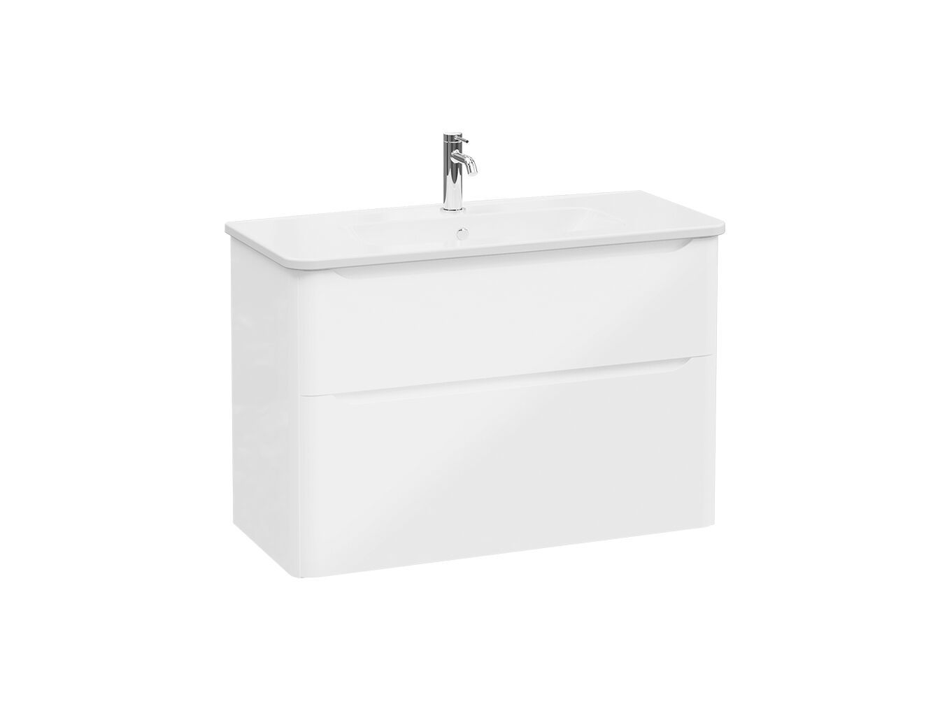 Подвесной шкаф для умывальника со встроенной раковиной VitrA Bathrooms Integra Round ARCH-00094593 - Вид №1