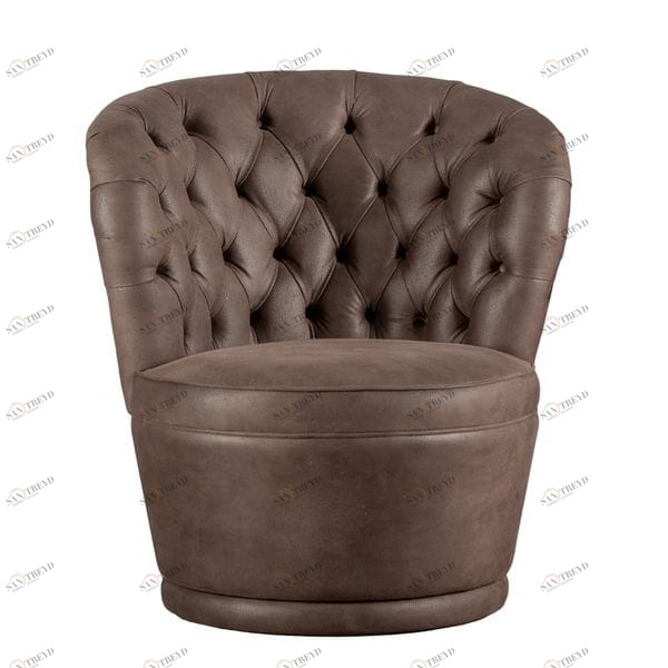 Кресло мягкое круглое коричневое PUCCINI UNICO ДИЗАЙНЕРСКИЕ 248956 Венге 