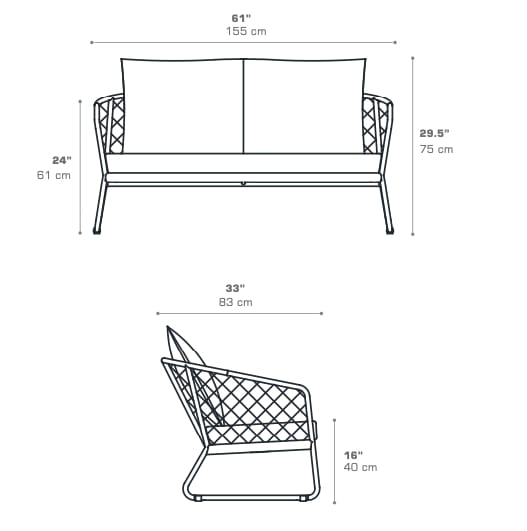 2-местный садовый диван MAMAGREEN Ohana ARCH-00145500 - Вид №11