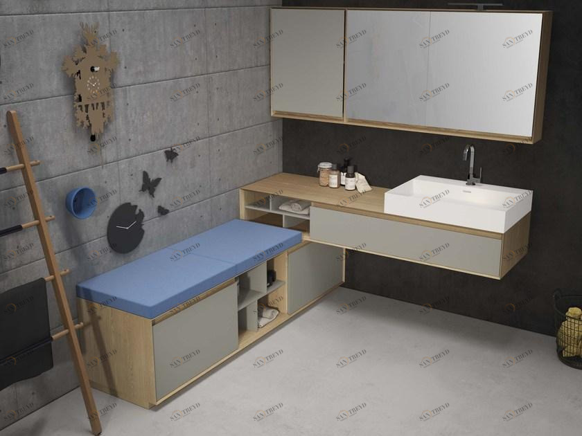 Mobiltesino Тумба под умывальник из вяза с зеркалом Luxor 2.0 sun-id-1454357