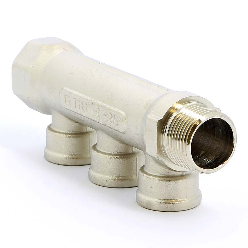 Коллектор НВ 3/4" никелированный TIEMME 3 выхода 1/2"В 36мм 1910069 - Вид №3