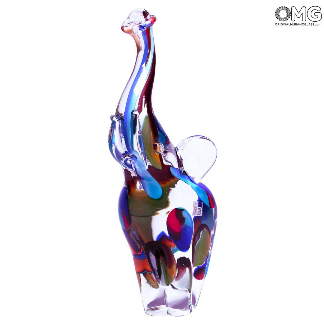 4537 ORIGINALMURANOGLASS Скульптура Африканский слон - муранское стекло OMG 17 см  - Вид №1