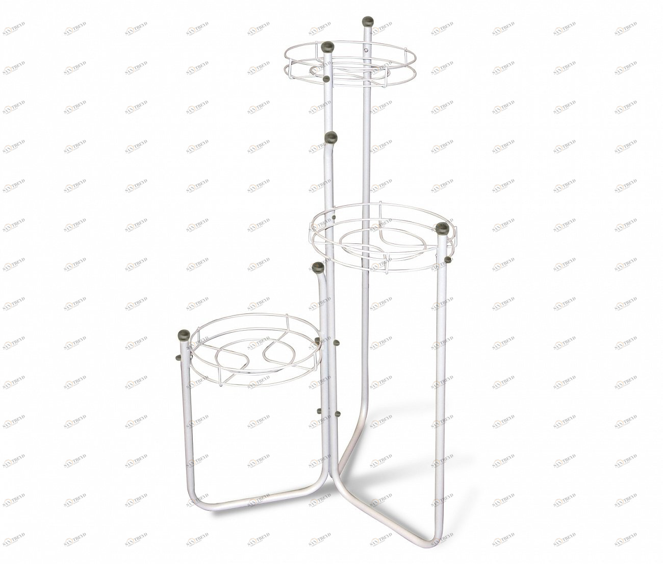 Подставка для цветов Kaskad 2 бело серая SHEFFILTON ПОДСТАВКИ ДЛЯ ЦВЕТОВ 014984 Белый;серый 