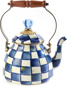 10654494 Mackenzie-Childs Чайник 2л Royal Check Сталь
