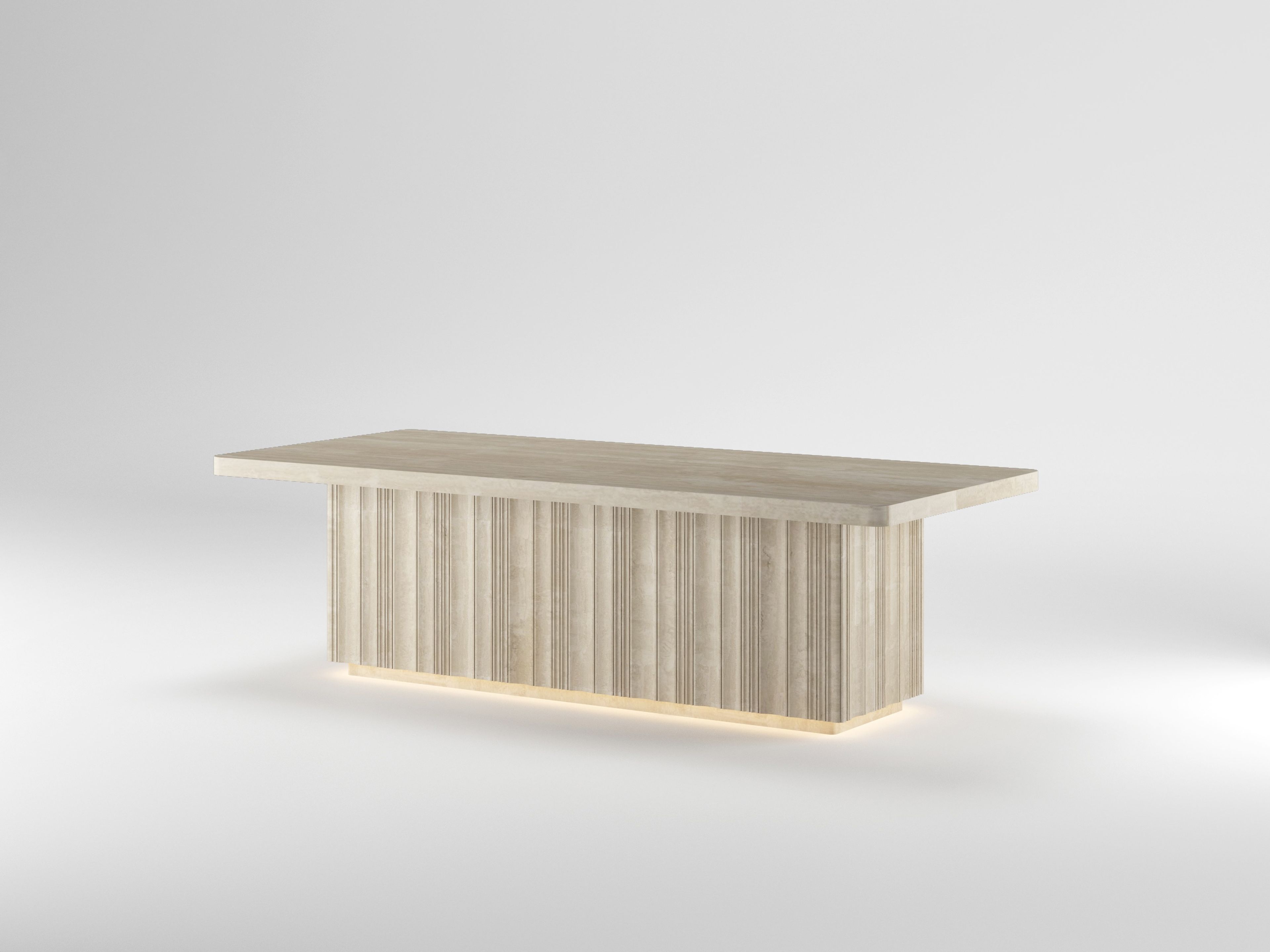 Прямоугольный выдвижной стол из травертина Davani Purity ARCH-00090066 - Вид №7