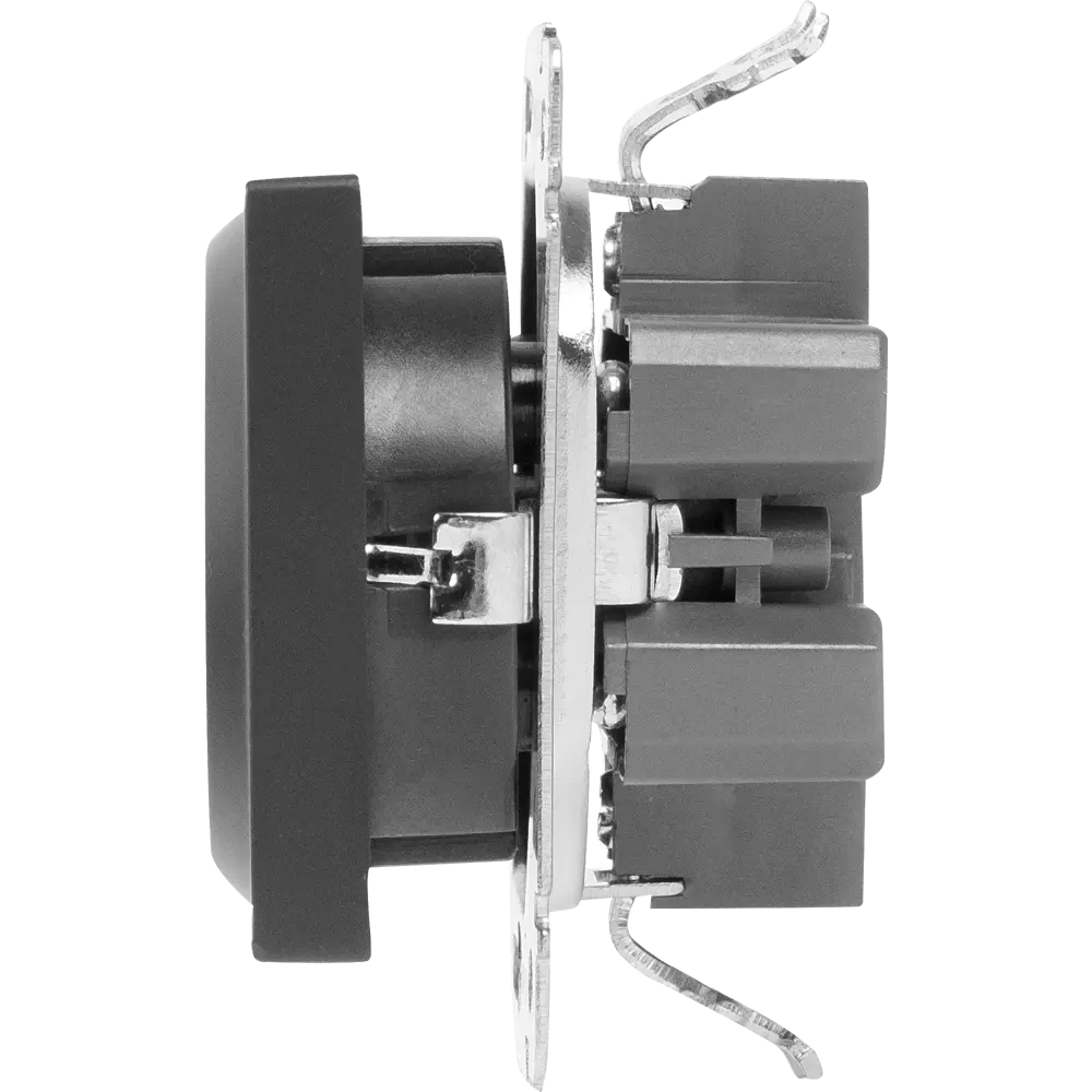 WERKEL Двойная розетка с заземлением для мощной техники, черная 82125399 Встраиваемые механизмы STLM-0019726 - Вид №3