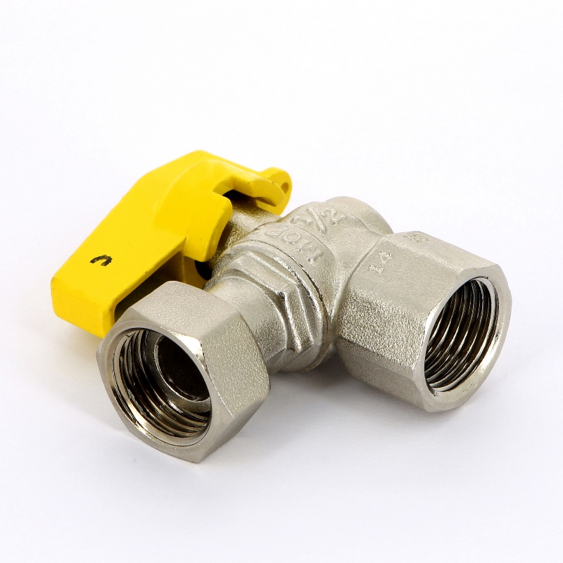 Кран шаровой для газа угловой флажок F.I.V. ВВ 1/2" FIV 8118R076 - Вид №3