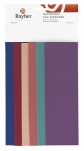 3102500 Фольга "восковая", модные оттенки, упаковка 6 цветов в ассортименте, 20x6,5 см Rayher