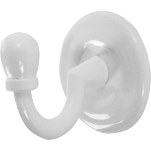 Крючок большой, металл, цвет белый, 2 шт.