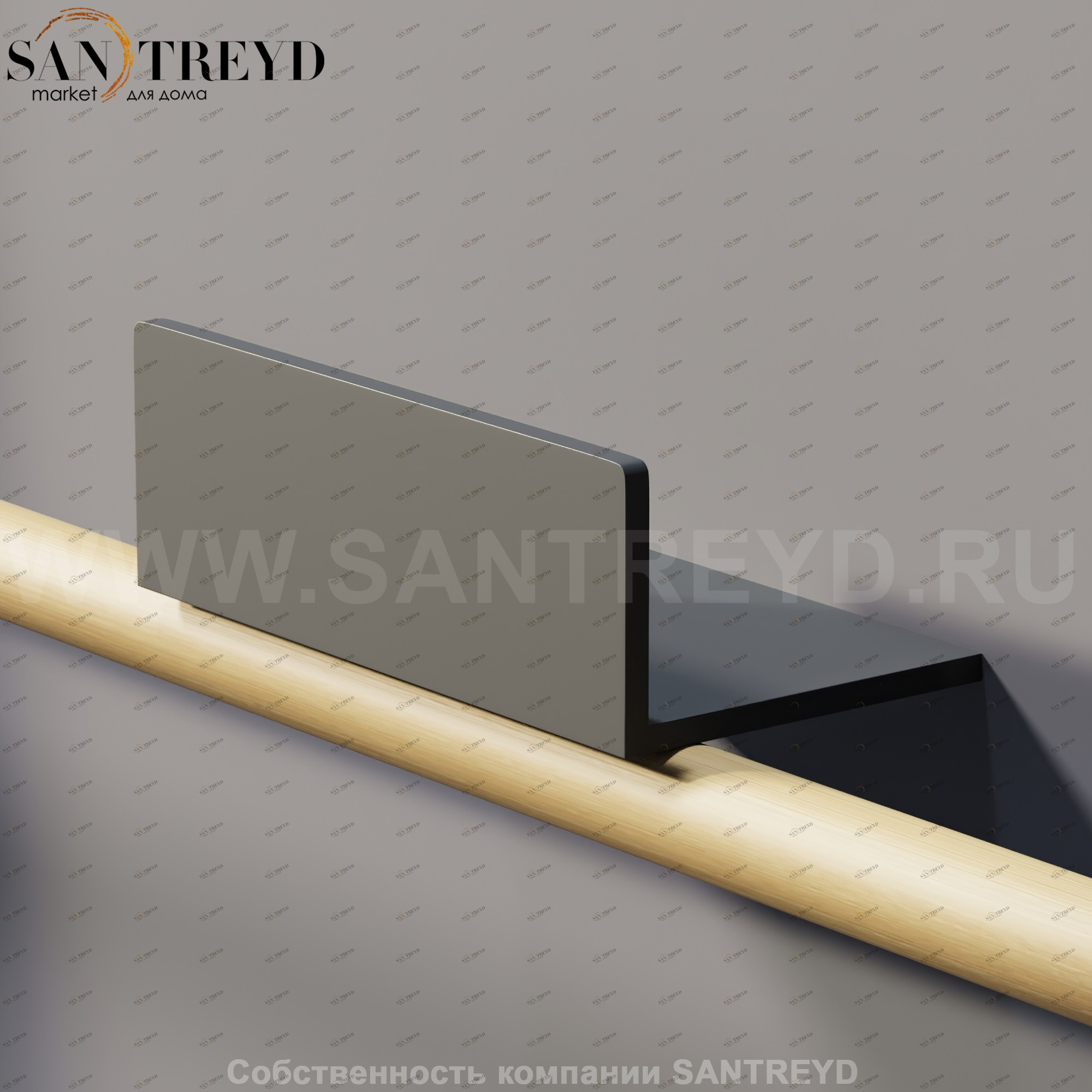 Agape DOT LINE Полка для душа черная ADTL0465.N ADTL0465N