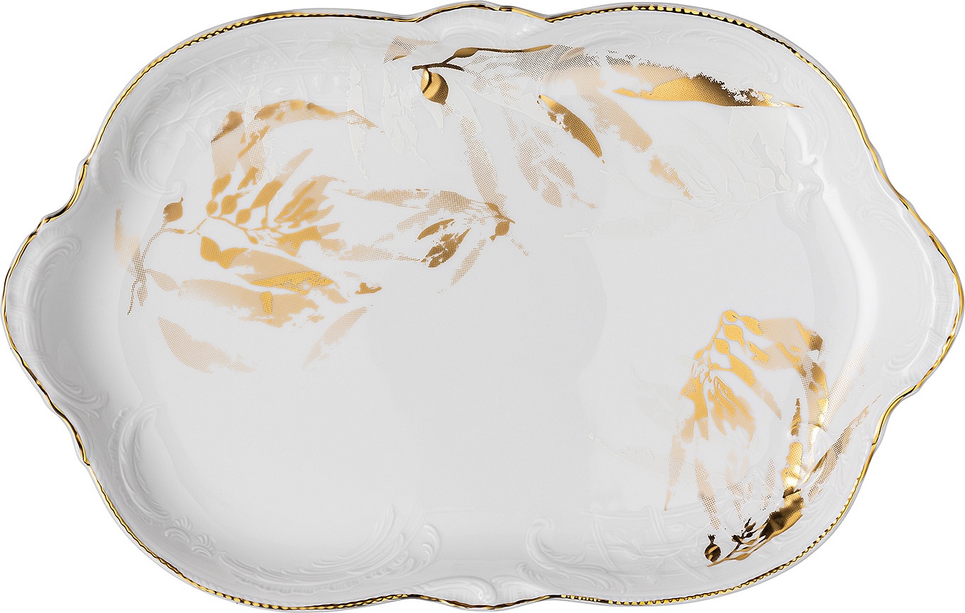 10660746 Rosenthal Блюдо овальное Rosenthal Мидас 33см, фарфор Фарфор 