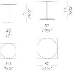 Lapalma Круглый стол с основанием 4 звезды Auki sun-id-1494520 - Вид №1
