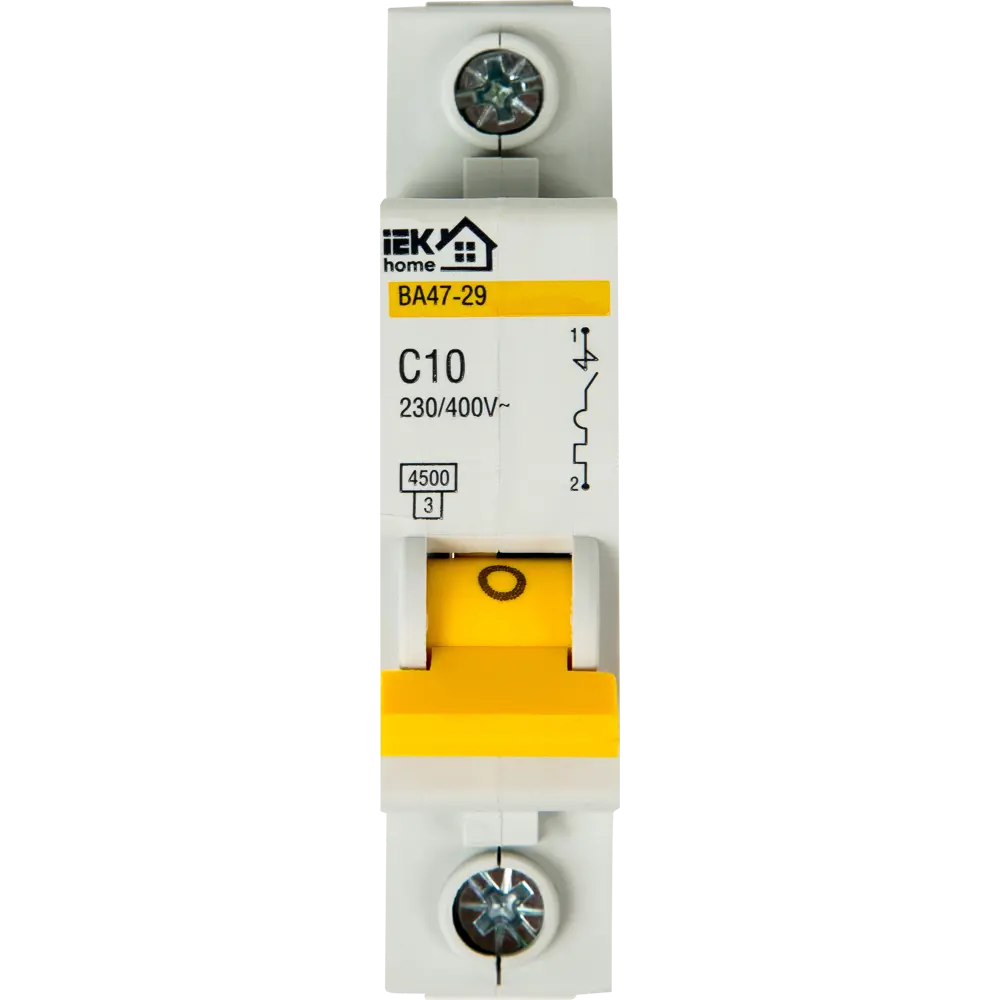 Автоматический выключатель IEK Home ВА47-29 на 10А для защиты электросети 18072264 STLM-0009391 - Вид №1