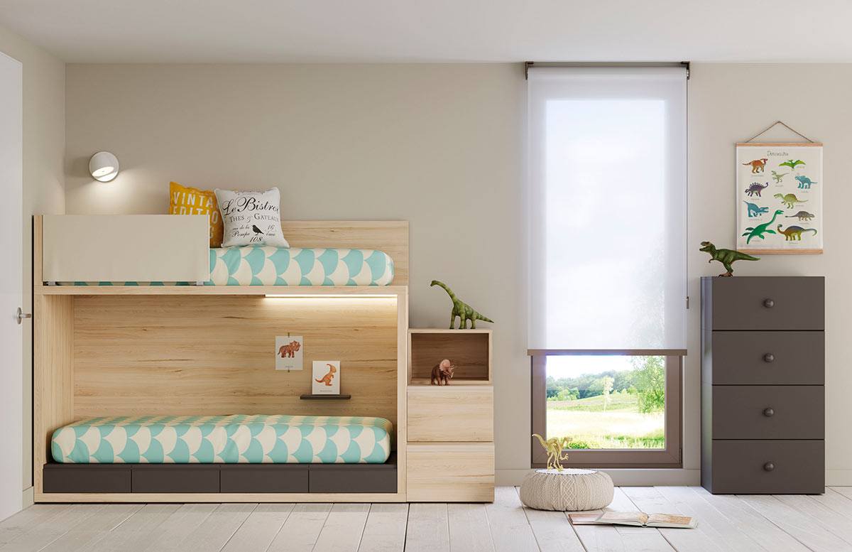 103518 Детская спальня с кроватью и лестницей Kubox La Grama Cottage Santreyd