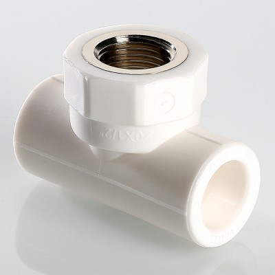 VTp.732.0.02005 Фитинг полипропиленовый – тройник с переходом на внутреннюю резьбу Valtec 20 мм х 3/4"  - Вид №1