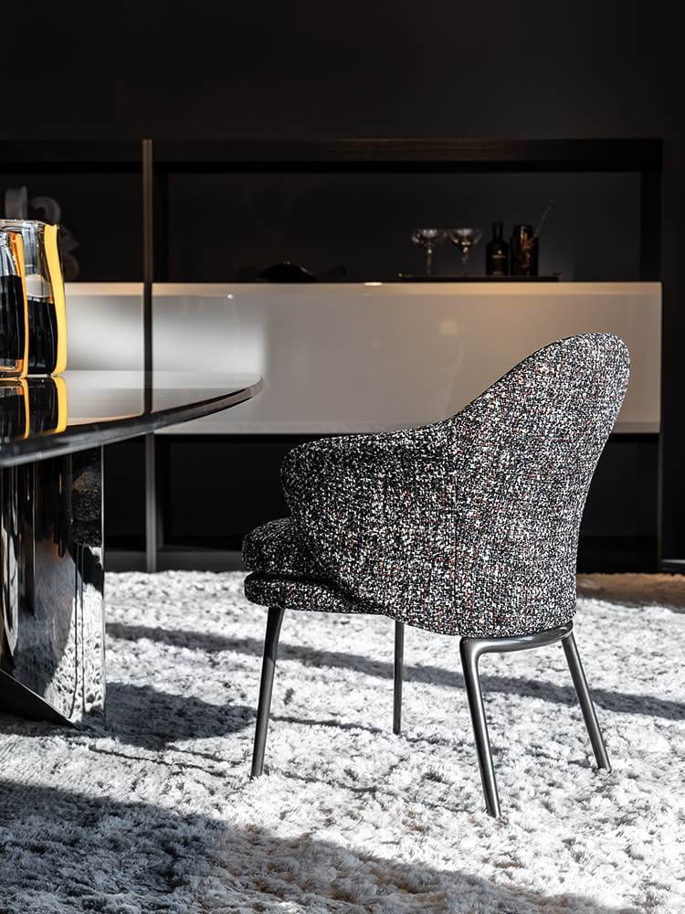 Кресло из ткани и кожи с подлокотниками Minotti Энджи ARCH-00122158 - Вид №6