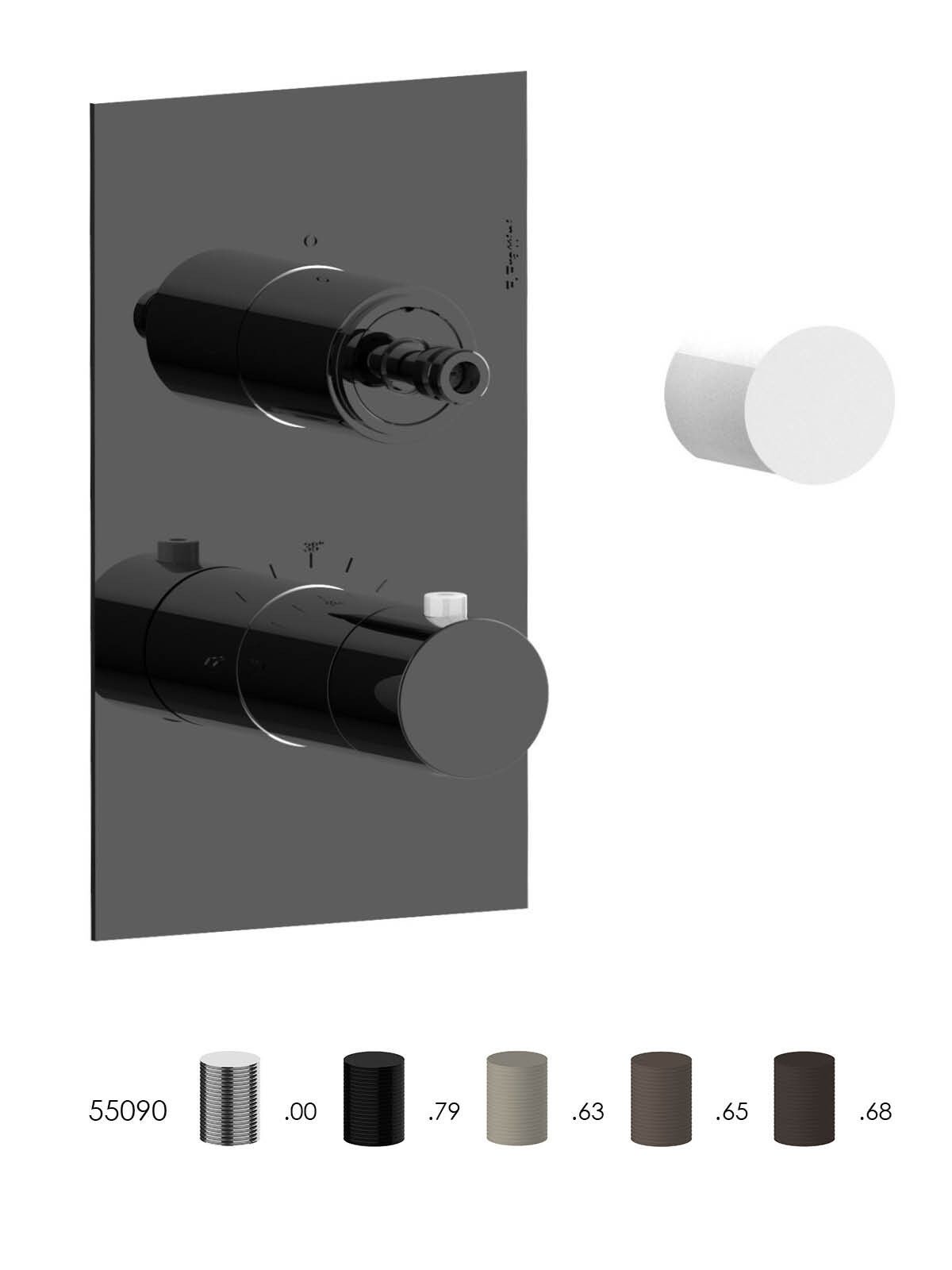 Встраиваемый термостатический смеситель для душа с 2 отверстиями Rubinetterie Frattini ARCH-00045320 - Вид №7