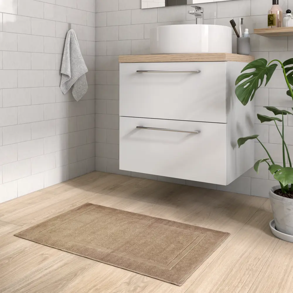 Коврик для ванной комнаты Sensea Terry 50x80 см цвет бежевый 82252868 STLM-2135302 Без серии - Вид №4