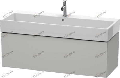 LC617900707 Тумбочка подвесная L-Cube #LC6179 1184 x 459 мм Бетонно-серый матовый декор Duravit