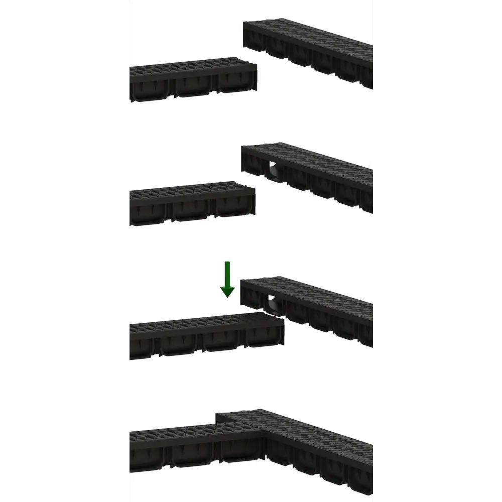 Лоток Standartpark Spark 2 пластиковый 1000x125x70 мм с чугунной решеткой класса А15 84347371 STLM-2120734  - Вид №4