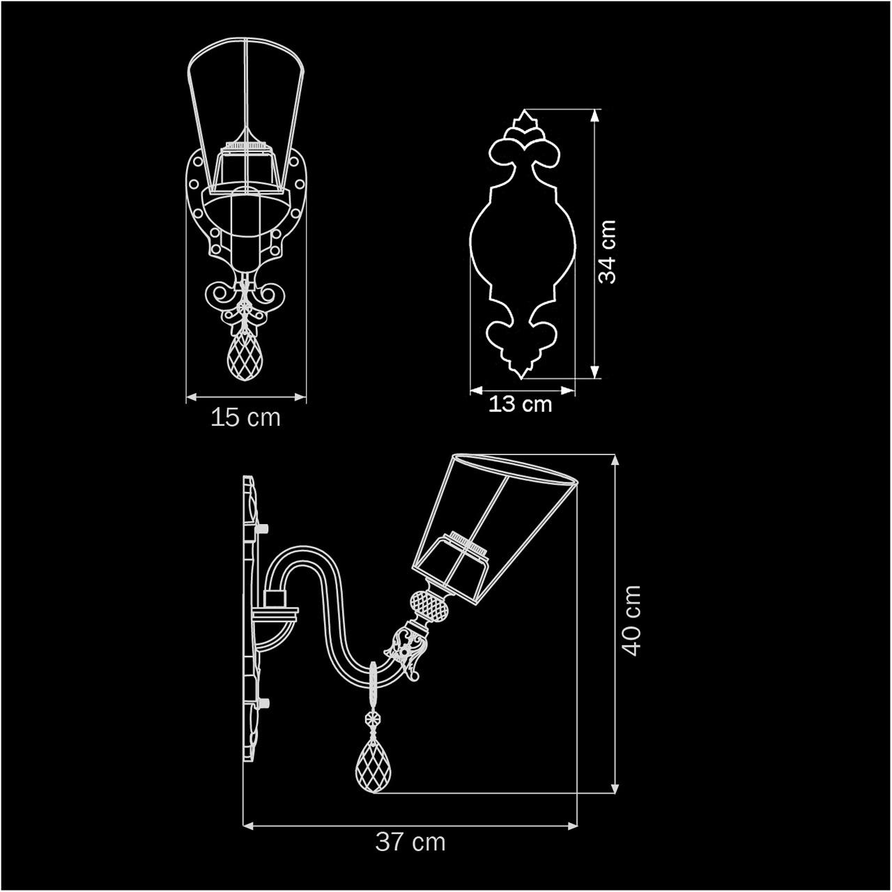 Бра Lightstar Guarda 692612 LIGHTSTAR  078286 Бежевый;золото  - Вид №1