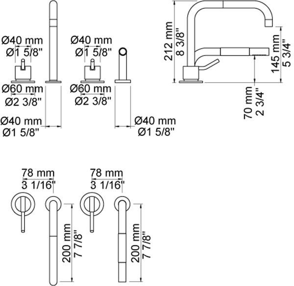 VOLA Смеситель для кухни с ручным душем на палубе sun-id-1505077 - Вид №3