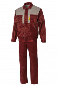 4960639 Костюм Марс бордо серый  Летняя спецодежда  размер 52-54/182-188
