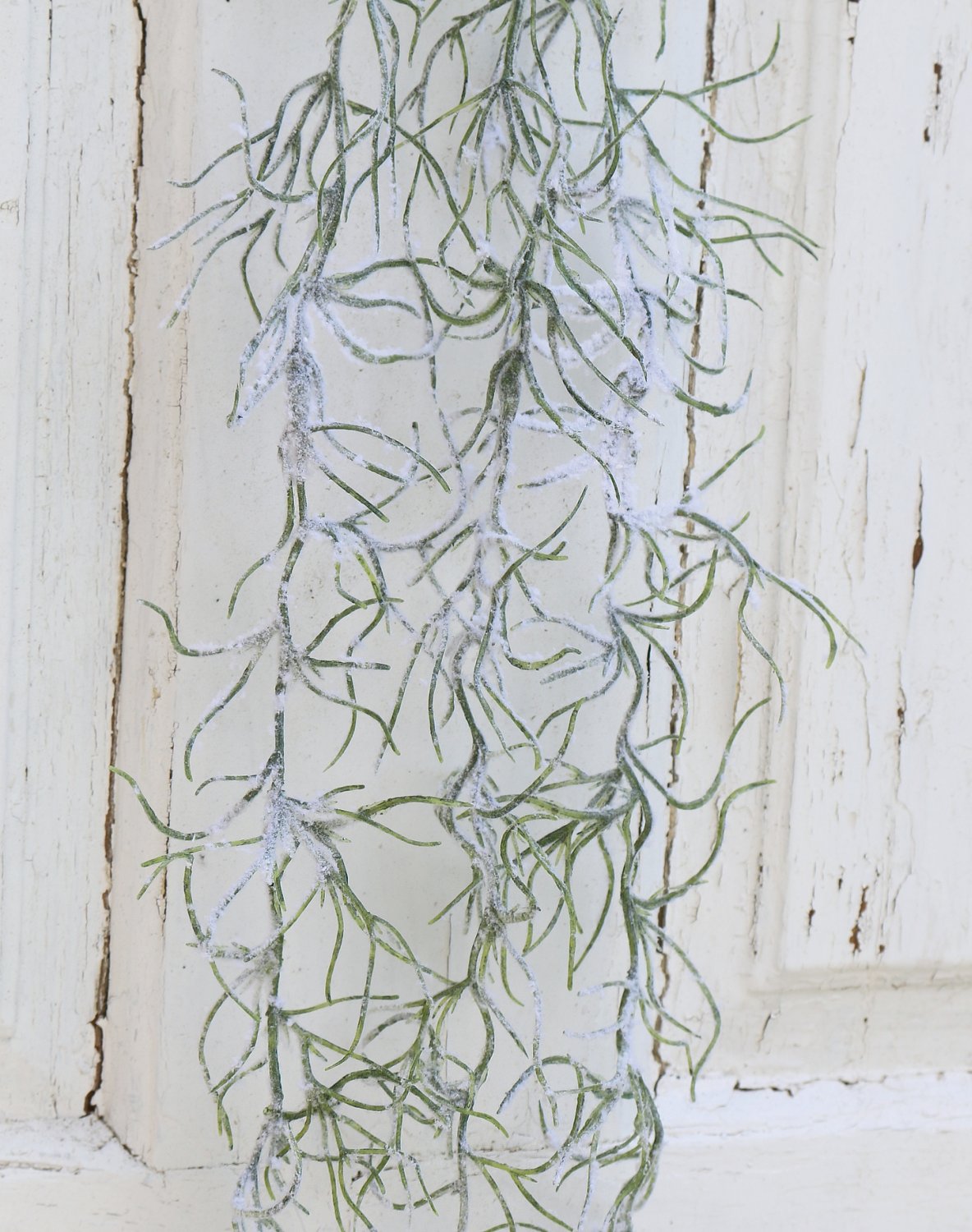 5213 807 a3 Искусственная декоративная гирлянда со снегом, 100 см, зелено-белая H-andreas  - Вид №4