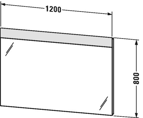 VE747000000 Vero Зеркало с подсветкой Duravit - Вид №1