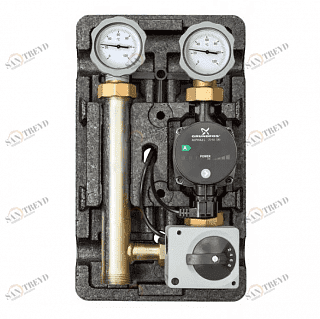 Смесительная насосная группа MEIBES MK 1" (подача слева) сервопривод в комплекте, насос Grundfos UPM MEL6683136MRU