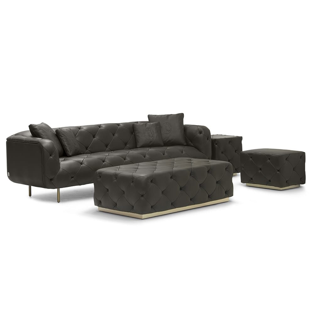 Кожаный прямоугольный пуф с Капитоном Formitalia Overseas ARCH-00102626 - Вид №3