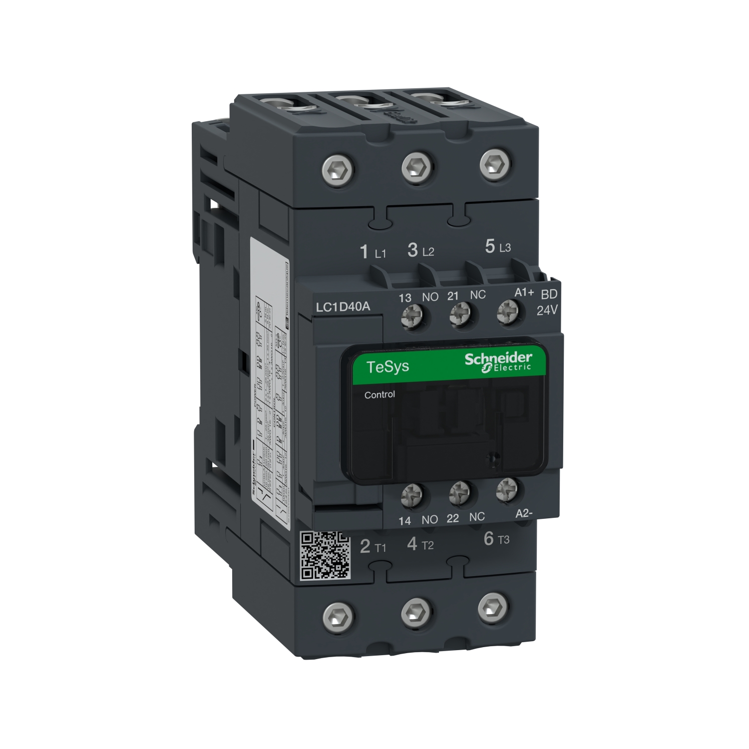 LC1D40ABD Контактор LC1D EVERLINK 3P 60А 440/24В DC 18.5кВт Schneider Electric TeSys 