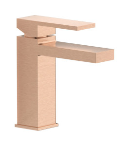 Смеситель для раковины на 1 отверстие в комплекте с донным клапаном WE ARE IB ru200sr Brushed Rose Gold Rubacuori