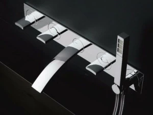 ZAZZERI Настенный комплект для ванны с ручным душем с тарелкой Moon