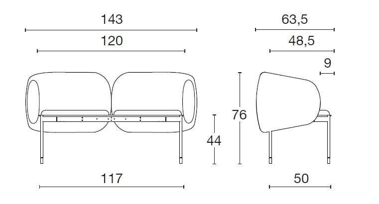 Ткань диван Diemme ARCH-00034114 - Вид №4