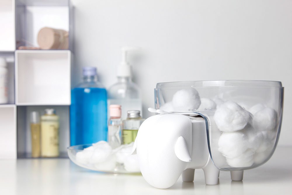 Держатель для ватных дисков бело-черный Sheep QUALY  00-3869402 Черный  - Вид №1