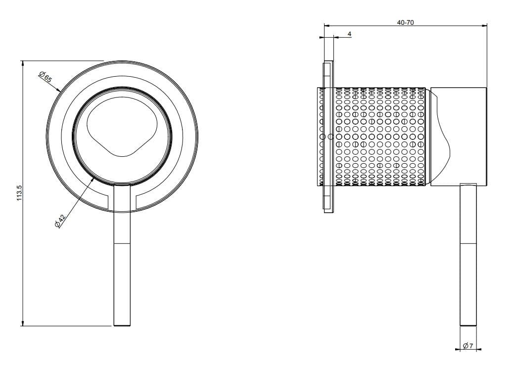 Пульт дистанционного управления из нержавеющей стали Gessi Мелы316 ARCH-00094720 - Вид №1