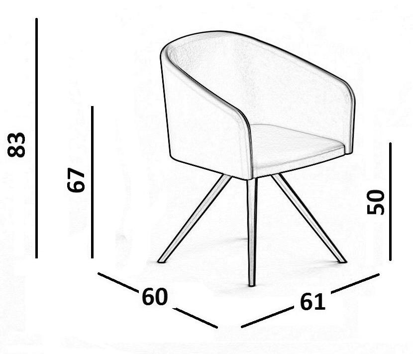 Luxy Стул на козелке из ткани с подлокотниками Bloom 4blfl42 - Вид №6