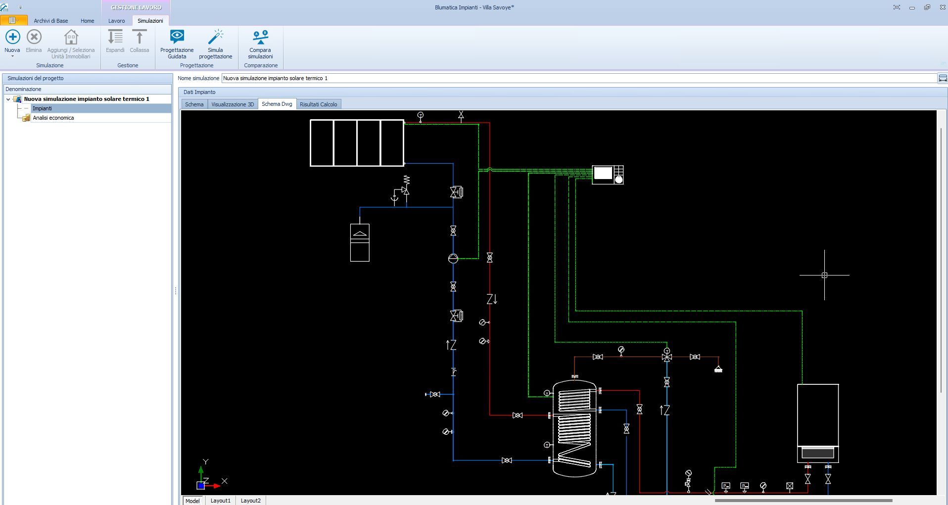 Программное обеспечение, предназначенное для проектирования солнечных тепловых систем Blumatica Blumatica Impianti Solari Termici ARCH-00046078 - Вид №6