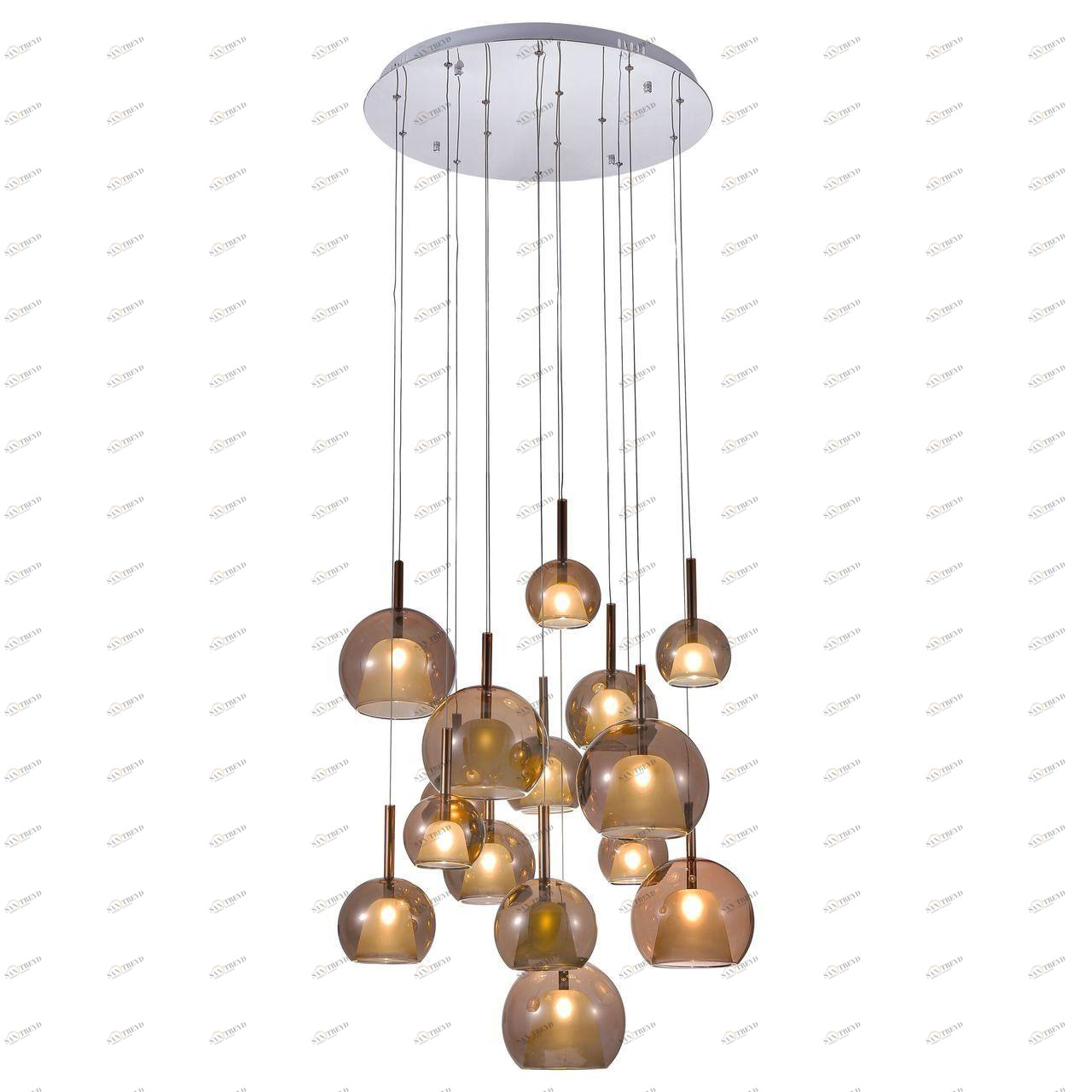Дизайнерская подвесная люстра Spot Light Bellezia 1781513 медь SPOT LIGHT ДИЗАЙНЕРСКИЕ, BELLEZIA 108188 Медь 