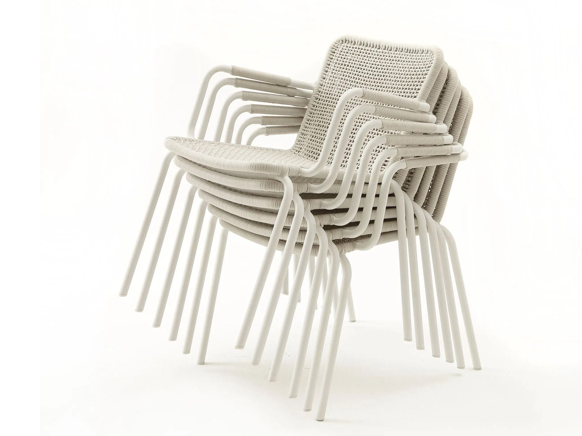Плетеный алюминиевый сад штабелируемый подлокотник стул Nodo Italia Via ARCH-00070519 - Вид №5