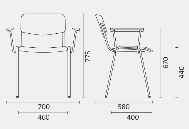 Полипропиленовый стул для конференций с подлокотниками Leyform Салли ARCH-00031604 - Вид №8